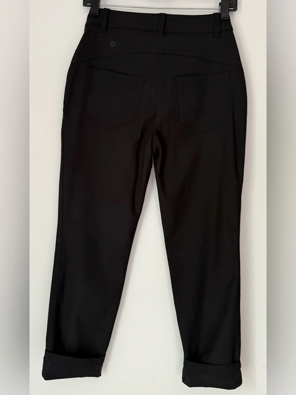 lululemon athletica Lululemon City Sleek 5 Pocket Black Ponte Ankle Pants sz 4